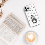 White cute winter little penguin Christmas phone case with snow