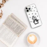 White cute winter little penguin Christmas phone case with snow