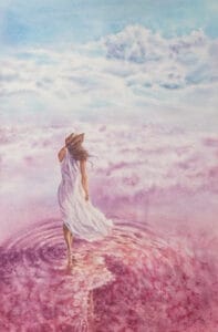 Follow your dreams, watercolor on paper, 56x38 cm