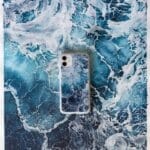 Aesthetic Blue Abstract Art Ocean iPhone Case. "Music of the sea. Valtz"