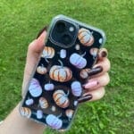 Orange Pumpkins Autumn Art Clear Phone Case