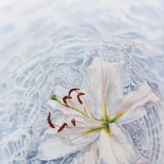 In Water. Lily, watercolor on paper, 56x38 cm