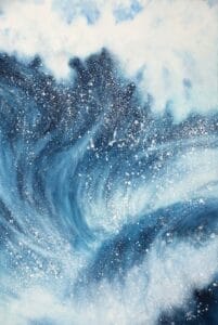 Night wave, watercolor on paper, 56x38 cm