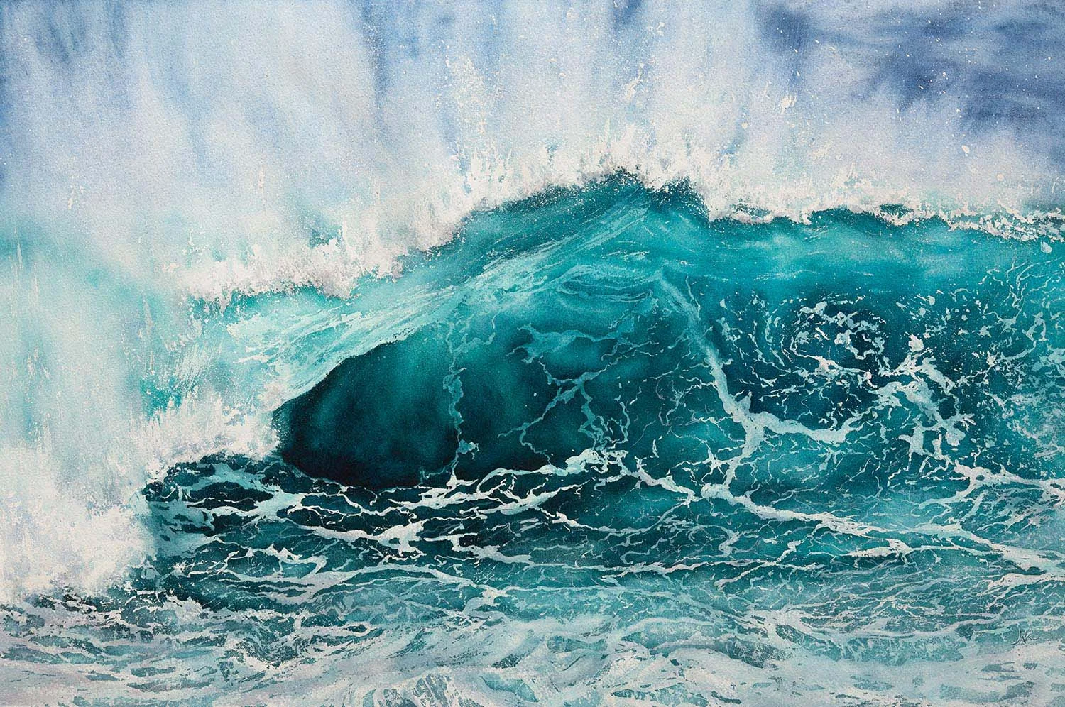 Splash, watercolor on paper, 36x51 cm