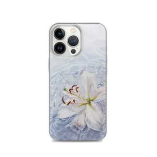 Floral White Water Lily iPhone Case.