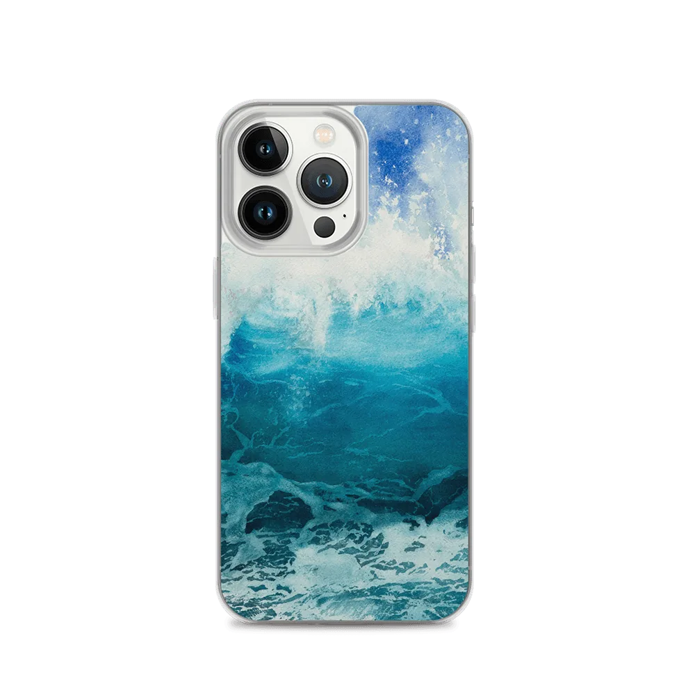 Blue Ocean Wave iPhone Case. "Through the light"
