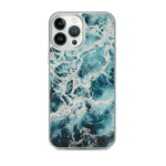 Aesthetic Blue Abstract Ocean iPhone Case. "Music of the sea. Melody"