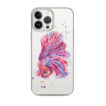 Pink Betta Fish Clear iPhone Case