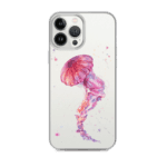 Pink Jellyfish Clear iPhone Case