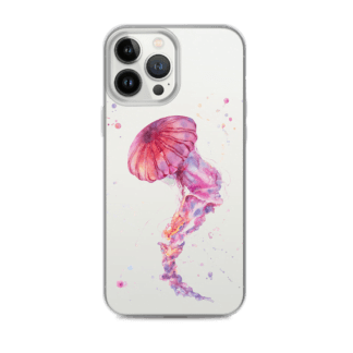 Pink Jellyfish Clear iPhone Case