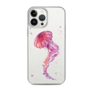 Pink Jellyfish Clear iPhone Case