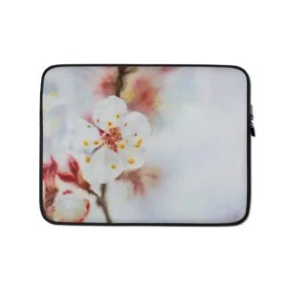 Floral Laptop Sleeve Case With Spring Flowers.