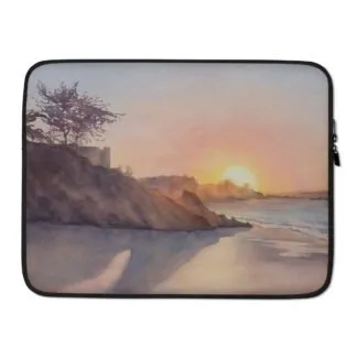 Sunset on the Ocean Coast Laptop Sleeve Case