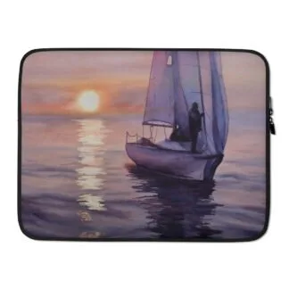 Seascape Sunset Laptop Sleeve Case.