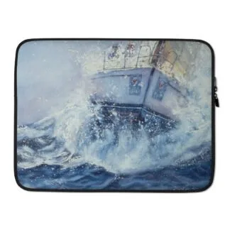 Boat in the Ocean Art Laptop Sleeve Case