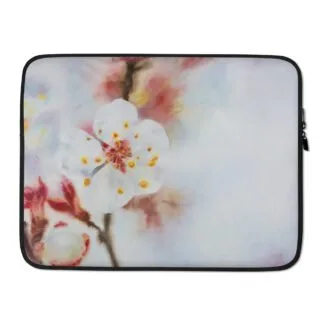 Floral Laptop Sleeve Case With Spring Flowers.
