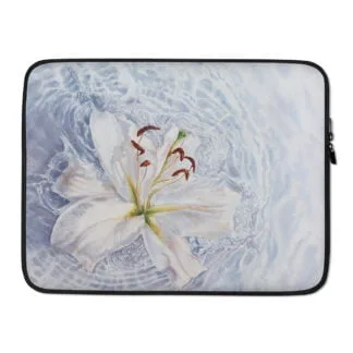 Lily Floral Laptop Sleeve Case.