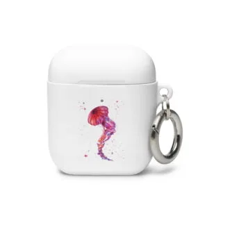 Pink Jellyfish AirPods Case – Watercolor Design for AirPods 1/2 & Pro