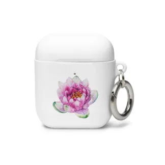Pink Water Lily AirPods Case – Floral Watercolor Design for AirPods 1/2 & Pro