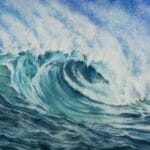 Whirlpool of serenity watercolor on paper - 38x56 cm