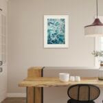 ‘My Heart Belongs to the Sea’ on a coastal kitchen wall, adding ocean serenity to the space.