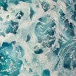 Close-up of subtle ocean foam textures in 'My Heart Belongs to the Sea.'