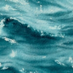 Close-up of gentle waves in 'Sparkles on Turquoise Water,' with light reflections creating a peaceful and calming effect.