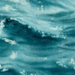 Close-up of gentle waves in 'Sparkles on Turquoise Water,' with light reflections creating a peaceful and calming effect.