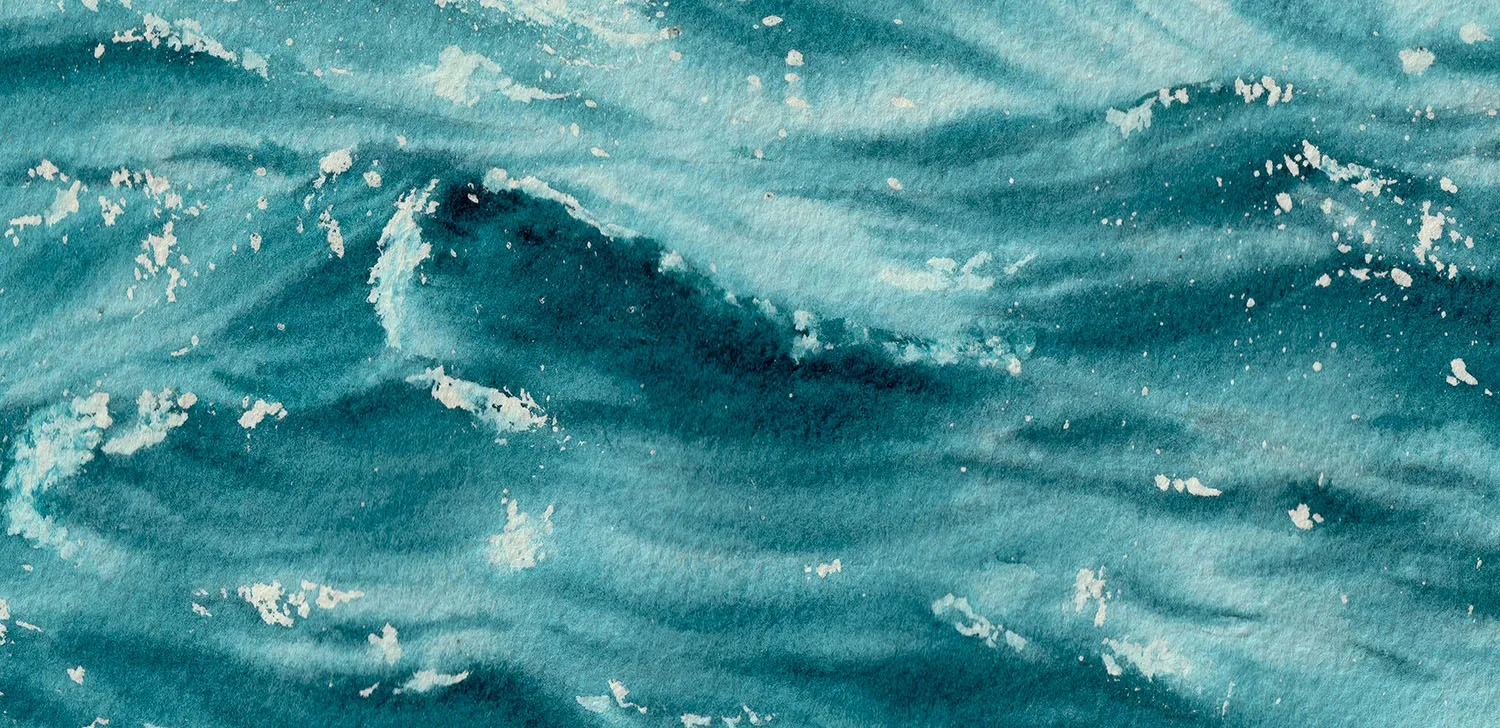 Close-up of gentle waves in 'Sparkles on Turquoise Water,' with light reflections creating a peaceful and calming effect.