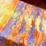 Sunset above the ocean mini acrylic painting