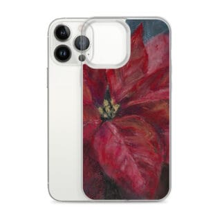 Red Christmas flower poinsettia phone case
