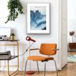 ‘Night Wave’ framed, bringing intensity and energy of the night ocean into the workspace.