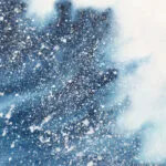 Close-up of the deep navy blue hues in ‘Night Wave,’ showcasing the dramatic movement and intensity of the ocean waves.