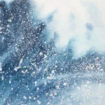 Close-up of the water’s surface in ‘Night Wave,’ emphasizing the powerful energy and fluid motion of the crashing waves.