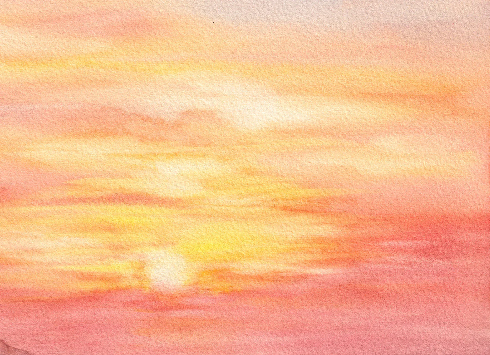 Detailed view of the sunset sky in ‘Golden Sunset,’ showing rich pink, orange, and purple hues blending harmoniously with the calm ocean waves.