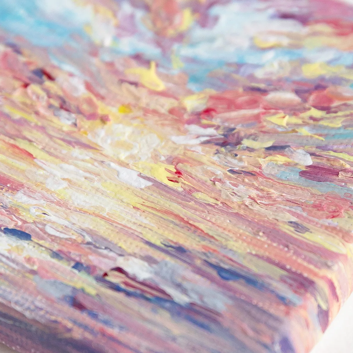 Serene sunset over the ocean mini acrylic painting
