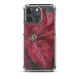 Red Christmas flower poinsettia phone case