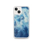 Blue Ocean Water Surface MagSafe case for iPhone 14, abstract deep blue ocean art.