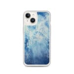 Ocean Blues MagSafe case for iPhone 14, abstract blue ocean water surface design.