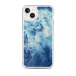 Blue Ocean Water Surface MagSafe case for iPhone 14 Plus, soothing ocean tones.
