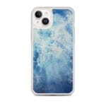 Ocean Blues iPhone 14 Plus MagSafe case, soft ocean water blue hues.