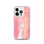 Sophisticated MagSafe iPhone 14 Pro case with modern pink abstract art, perfect for adding style to your phone.