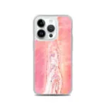 Sophisticated MagSafe iPhone 14 Pro case with modern pink abstract art, perfect for adding style to your phone.