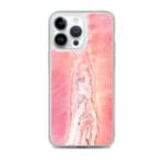 Stylish MagSafe iPhone 14 Pro Max case with soft pink abstract watercolor painting, perfect for artistic design lovers.