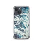 MagSafe case for iPhone 15 featuring abstract ocean water surface in blue and green hues