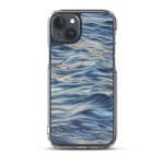 Modern MagSafe iPhone 15 Plus case with serene evening ocean art, perfect for nature-inspired aesthetics.