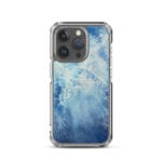 Abstract blue ocean water watercolor painting Ocean Blues for iPhone 15 Pro MagSafe case.