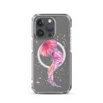 MagSafe iPhone 15 Pro case featuring vivid pink and purple jellyfish design.