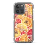 Festive oranges iPhone 15 Pro Max MagSafe case with bright watercolor painting.
