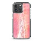 Premium MagSafe iPhone 15 Pro Max case with artistic pink watercolor art, ideal for ocean-inspired design enthusiasts.